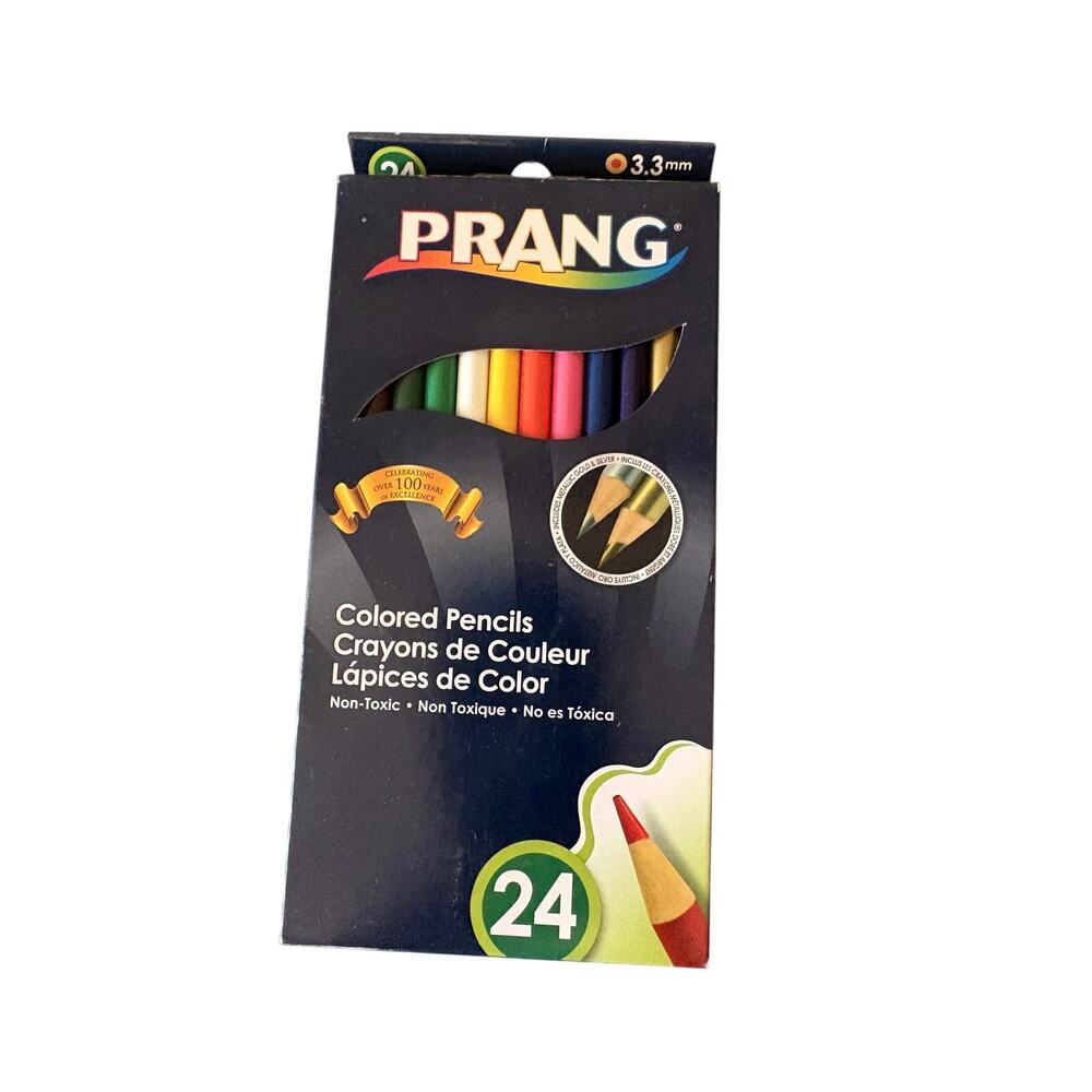Prang Colored Pencils 24 Count 3.3mm Pre-Sharpened Assorted Colors New